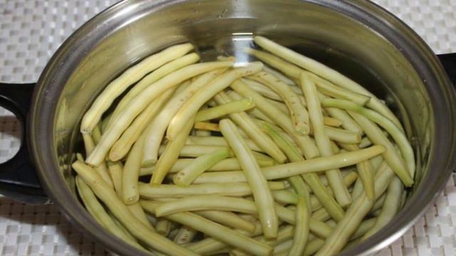 Спаржевая фасоль с грибами