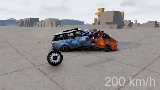 BMW X6 2023 vs Range Rover 2022 L405 Crash Test BeamNG смотреть онлайн