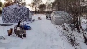 Зимняя рыбалка с ночёвкой