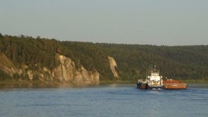 Река Енисей (The Yenisei river) зарисовки И. Чапалова