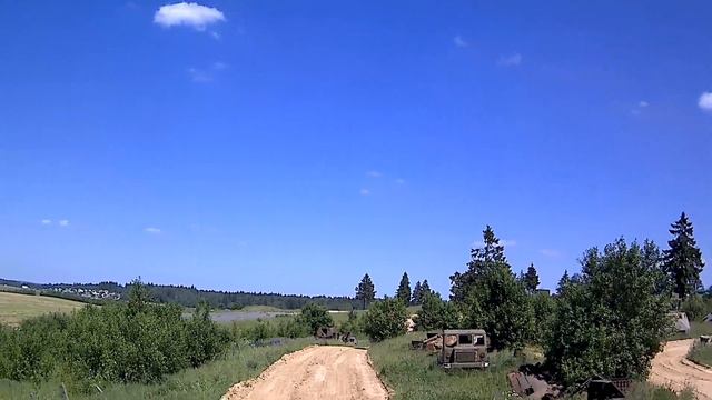 Поездка на башне танка Т-34-76. Съёмка с башни танка. смотреть онлайн