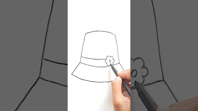 рисунок шляпы для детей/ how to draw hat easily/ hat drawing for kids#short