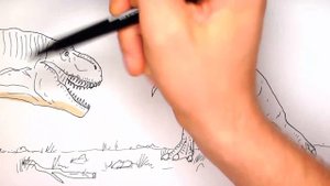 How to Draw Dinosaurs Spinosaur VS Trex - Drawing and Coloring Dinosaurs Battle for Kids