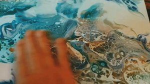 53 Покрыть картину лаком эффект эпоксидки  в технике акриловая заливка жидким акрилом.Флюид арт.