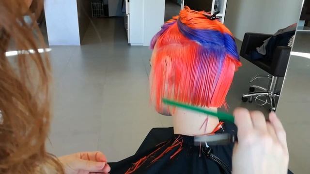 BOB HAIRCUT (box bob) - tutorial by SANJA KARASMAN смотреть онлайн