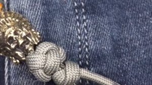 Брелок темляк паракорд з бусиною череп індіанця