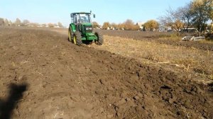 John Deere 6110B вспашка плугом Плн 3-35