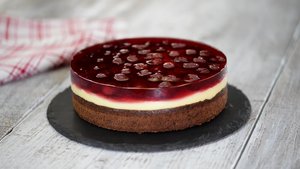 Вишнёвый торт с желе [Без звука]