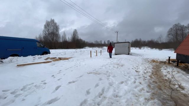 Колодец 9 колец за час !! Зимний колодец пробурили машиной! Колодец в Московской Области. смотреть онлайн