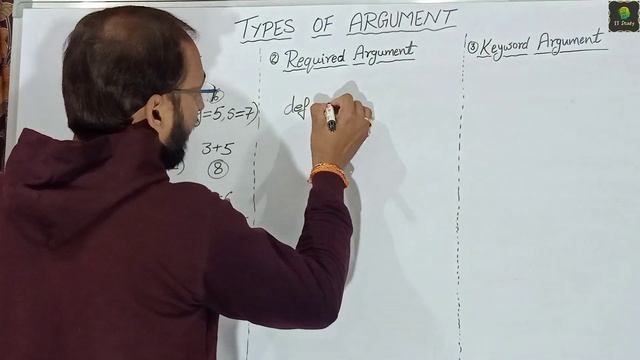 Types of Arguments in Python | (With Example) | 10 Lecture | #itstudy