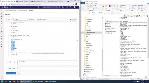 How to create a .gitignore file in GitLab