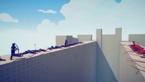 25 Стрелков синие против красных. Totally Accurate Battle Simulator TABS