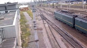 Грузовой поезд на Ладожском вокзале