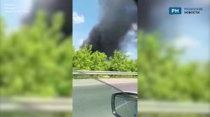 В Рыбном Рязанской области поднялся черный столб дыма из-за пожара
