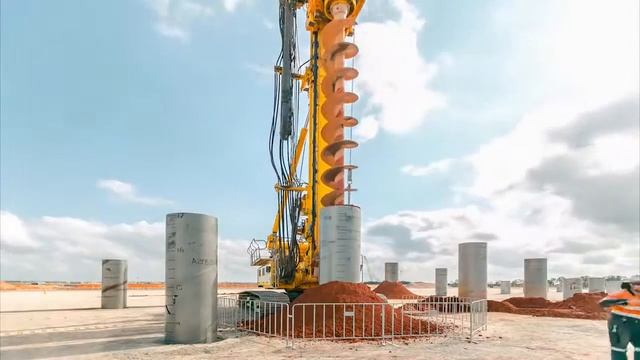 Изготовление буронабивных свай.