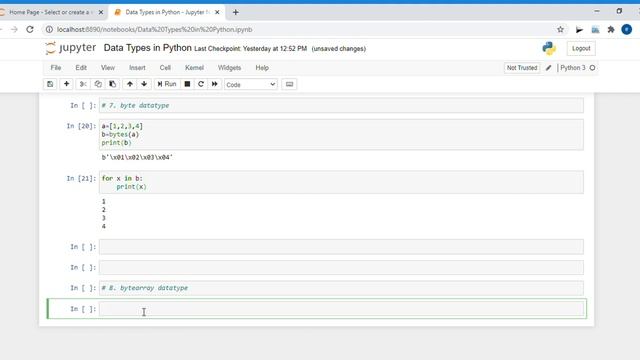 #6. Byte & Bytearray | Datatypes in Python | easy python tricks