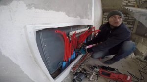 Сборка коллектора и смесительного узла "valtec" теплый пол.