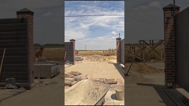 Таймлапс съёмка укладки тротуарной плитки. Завод производитель Еврострой.