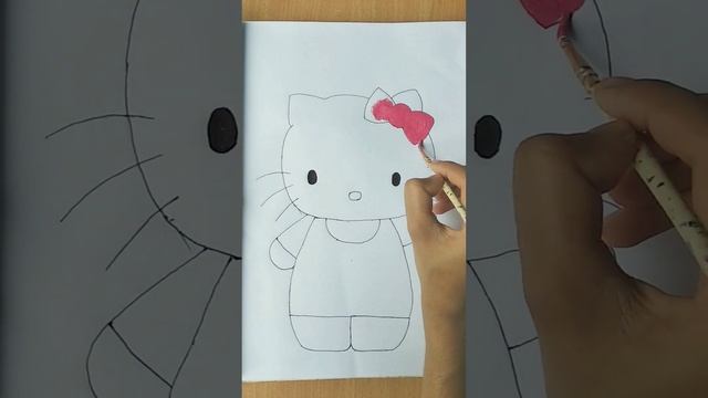 How to draw hello kitty #drawing #art#painting #coloring #short #viral #simple