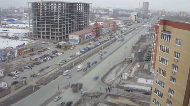 На Мельникайте. Тюмень. Time Lapse. HD