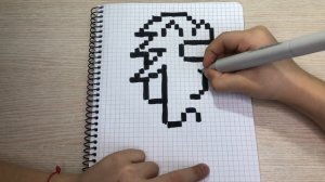 Малюнки по клітинках (pixel) #drawing Космонавт Сонік (Sonic). Among Us.