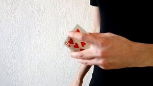 Faro shuffle (тасование фаро, карточная врезка) №1, налистывание