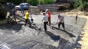 Подбетонка. Заливка.