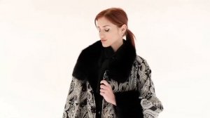 Шуба из стриженной норки чёрного цвета и ткани - Sarigianni Fur Fashion
