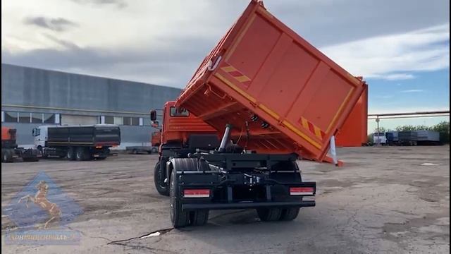 Самосвал с трехсторонней разгрузкой на шасси Камаз-53605, грузоподъёмность 11.5 тонн. смотреть онлайн