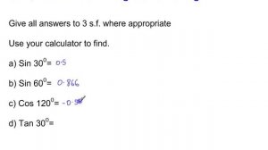 Using the  Sin, Cos and Tan FUNCTINs on the scientific calculator#trigonometry #significantfigures