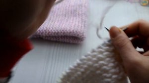 ШАПКА БИНИ ПЛАТОЧНОЙ ВЯЗКОЙ