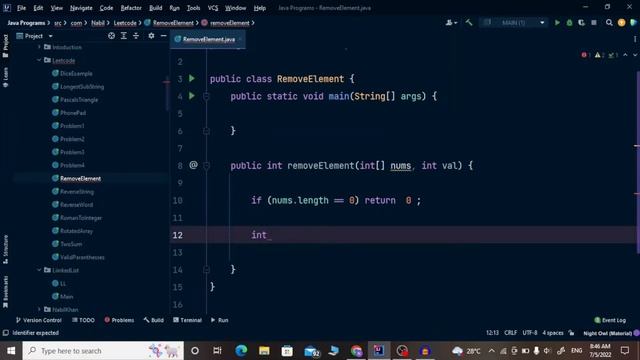 Remove element amazon coding interview question || Remove element form array