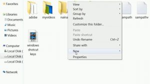 How to create a folder in the D Drive