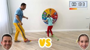 София и папа и их новый Челлендж! Sofia and Challenge Balloon Pop Racing