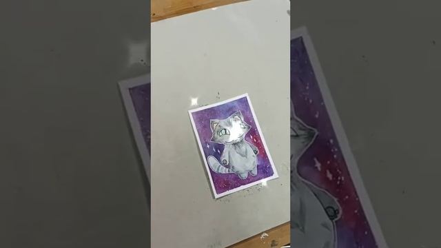 космокотик)) #рисунок #рисование #акварель #маркеры #рисованиедляначинающих #скетч #sketch #art смотреть онлайн