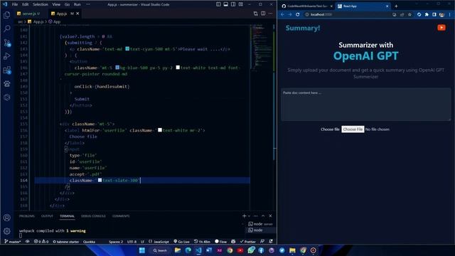 Create PDF Summarizer with OpenAI GPT & React - Part 2