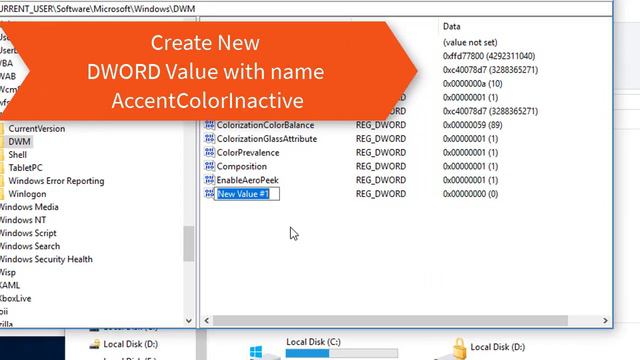 CHANGE COLOR OF INACTIVE WINDOW TITLE BAR - 1-MINUTE TIPS - WINDOWS 10 TIPS & TRICKS смотреть онлайн