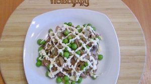 Теплый салат с куриной печенью