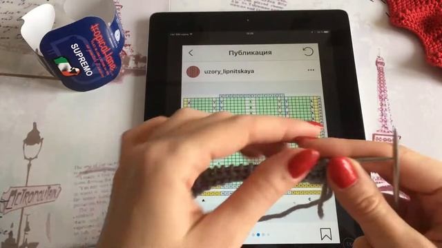 Узор спицами Чешуя драконаПряжа SUPREMO