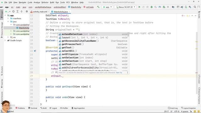 Undo text in EditText | Android Studio Tutorial