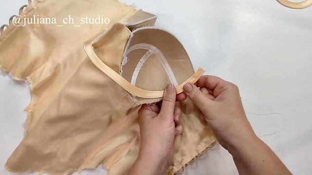Корсет. 8) Туннельная лента для чашек своими руками. Corset. 8) DIY cup tunnel tape. #corset#корсет