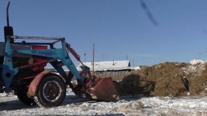 Какая проходимость трактора ЮМЗ с КУНом по снегу в деревне