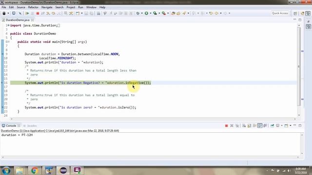 How to use isNegative and isZero methods of Duration class? | Java 8 Date and Time
