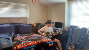 ME BEING ME-PLAYING GUITARS:  IBANEZ 6-STRING  ACOUSTIC (BLACK)