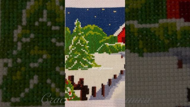 Процесс. Вышивка крестиком из Фикс Прайс