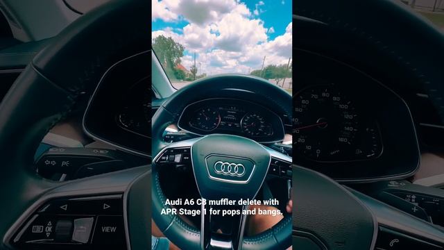 Audi A6 C8 Muffler and Res Delete with APR Stage 1, driving sound clip