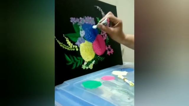 Allium Flowers in Cotton Buds.