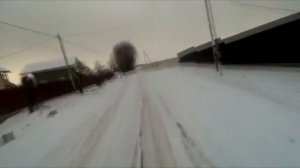 Катаюсь на питбайке зимой