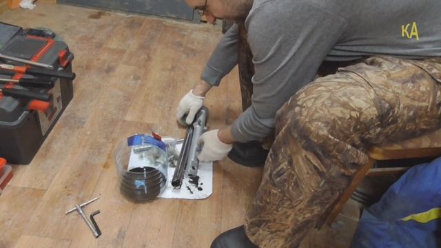 YBR125 сальник вилки замена \ 163 смотреть онлайн