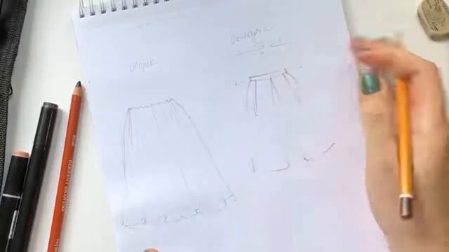Как рисовать складки и сборки на одежде? Fashion illustration - folds and gathers